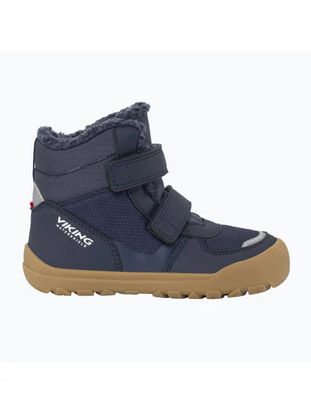 Gyerek barefoot hótaposó Viking Footwear Rowan Barefoot Warm Waterproof 2V navy. Méret: 34 EU haditengerészet