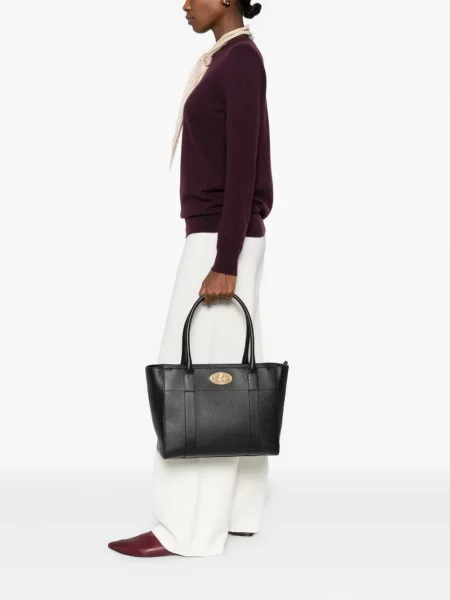 Geanta de piele Mulberry din piele negru