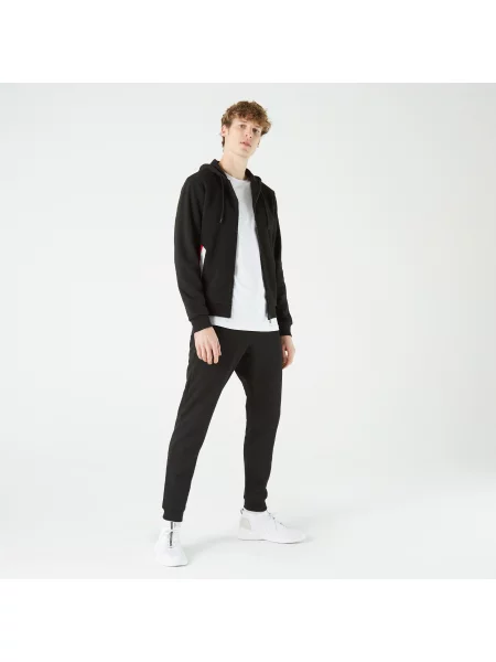 Толстовка на молнии Lacoste черная