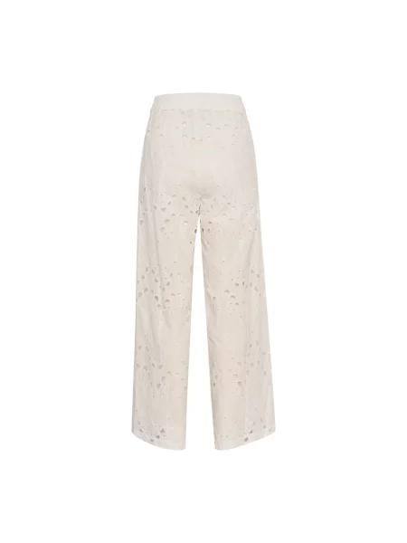 Gestuz spodnie szerokie high waist biały