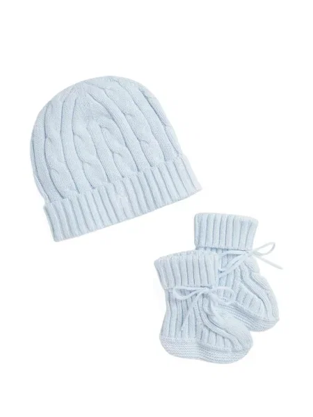 Botki dziecięce Polo Ralph Lauren niebieskie