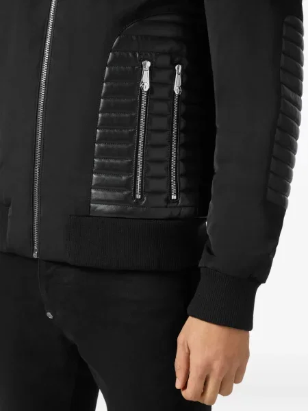 Geanta de piele Philipp Plein cu glugă negru
