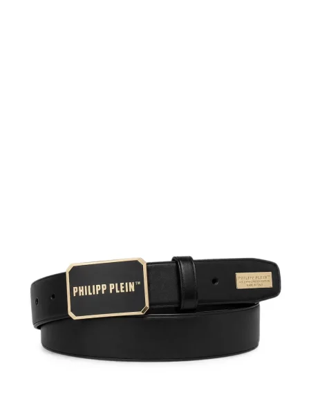 Cu centură curea Philipp Plein din piele negru