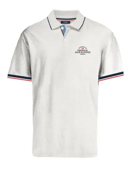 JACK & JONES Tricou BLUWAVE bleumarin / sângeriu / alb