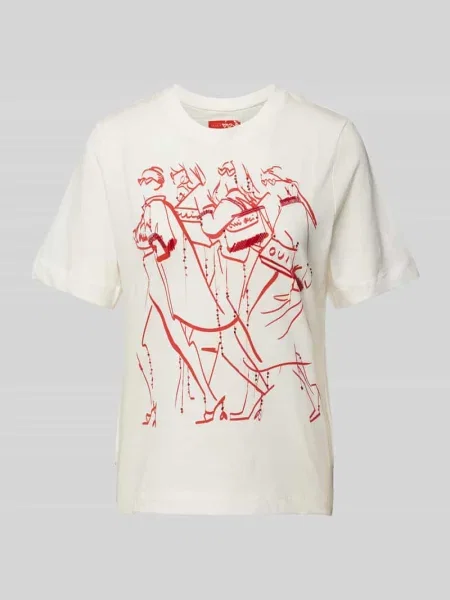 T-shirt z nadrukowanym motywem Oui biała