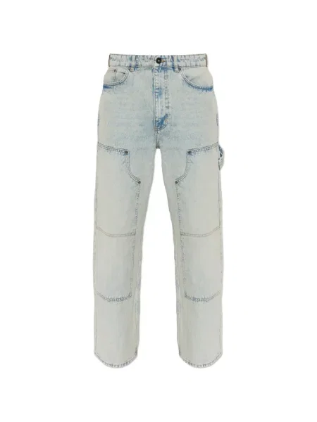Jeansy L/ab C/o Off-white z nadrukiem białe
