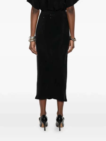 Fustă midi Maison Margiela până la genunchi negru