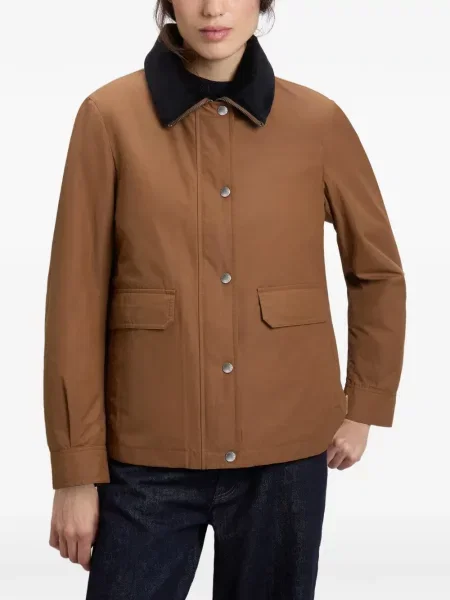 Gulerat ceruit geacă Woolrich de catifea cord maro