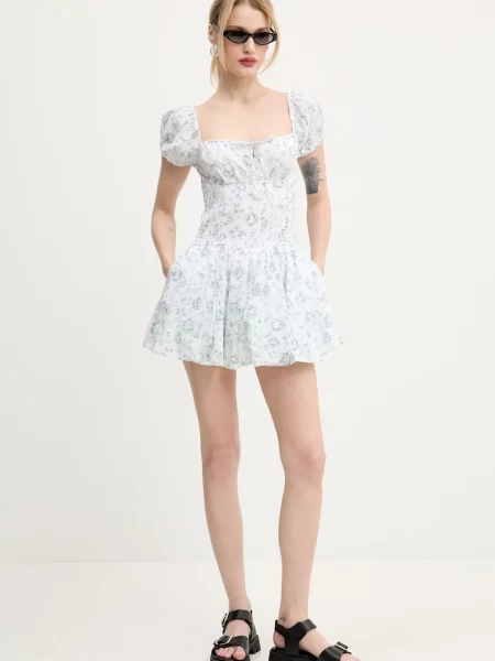 Hollister Co. sukienka mini rozkloszowana biały