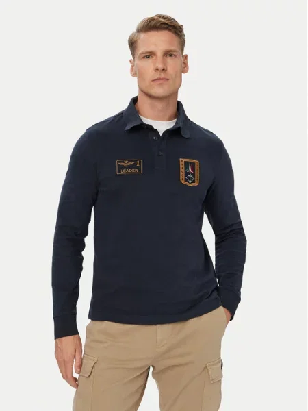Aeronautica Militare Тениска с яка и Тъмносин