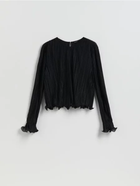 Reserved Bluză în dungi negru