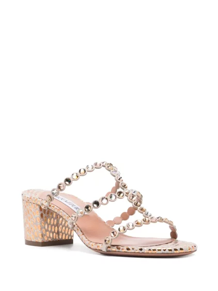 Сандали Aquazzura с кристали бяло