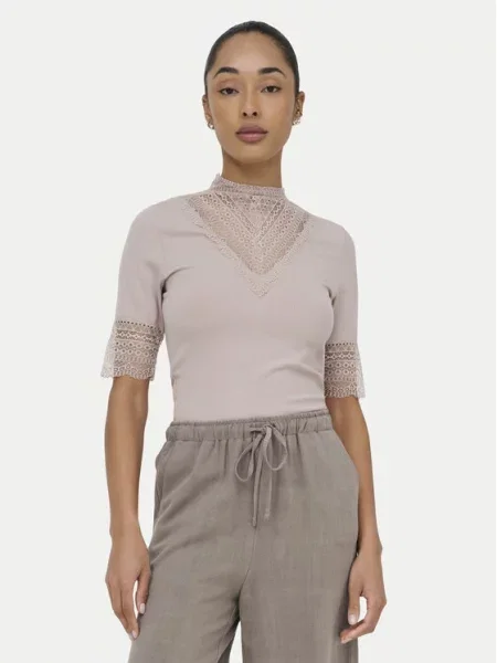 ONLY Bluză Tilde Bej gri