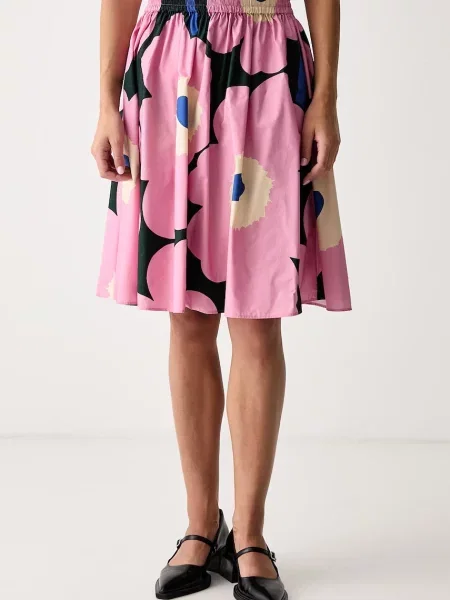 Marimekko fustă evazată din roz