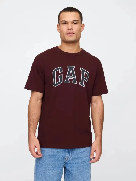 T-SHIRT KOSZULKA 1 GAP ATHLETIC BORDOWY czerwona