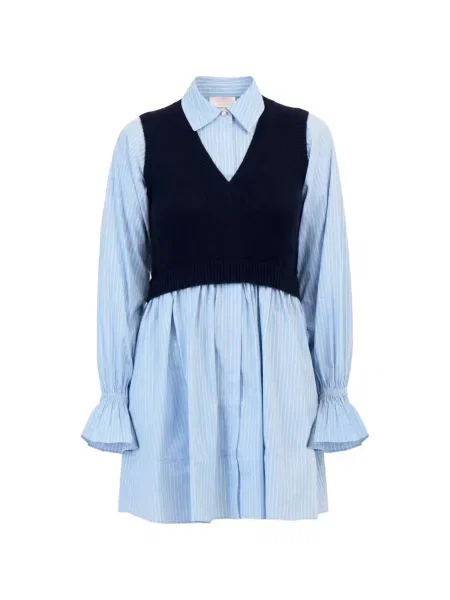 Rochie mini Cinq A Sept cu dungi albastru