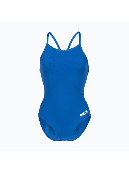 Costum de baie întreg pentru femei Arena Team Light Drop Solid royal/white alb