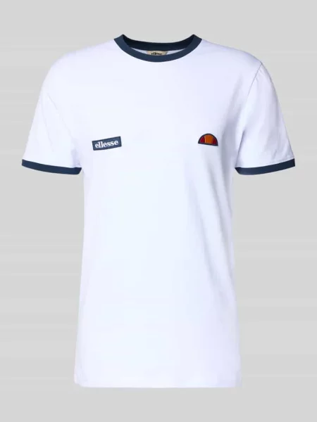 T-shirt z naszywką z logo i naszywką z logo model RINGETTO' Ellesse biała