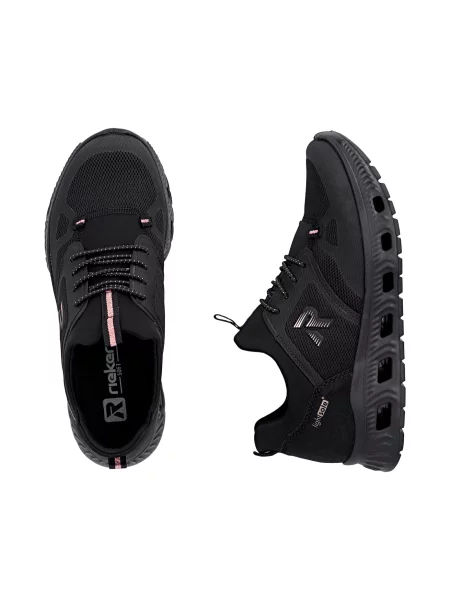 Rieker Slip-on obuv ružová čierna