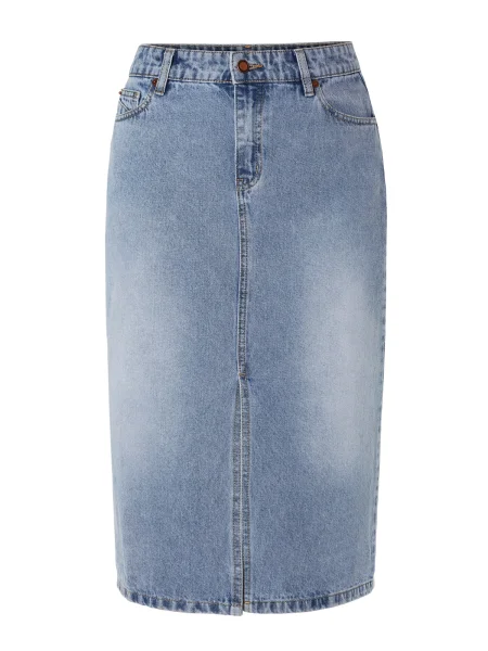 TATUUM Fustă MEDIANA denim / maro albastru