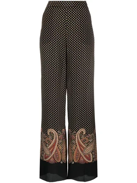 Pantaloni Etro cu imagine cu model paisley negru