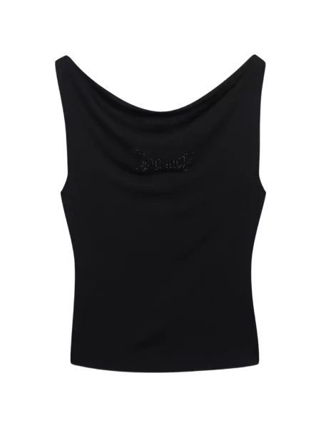 Top Juicy Couture drapat cu autograf negru