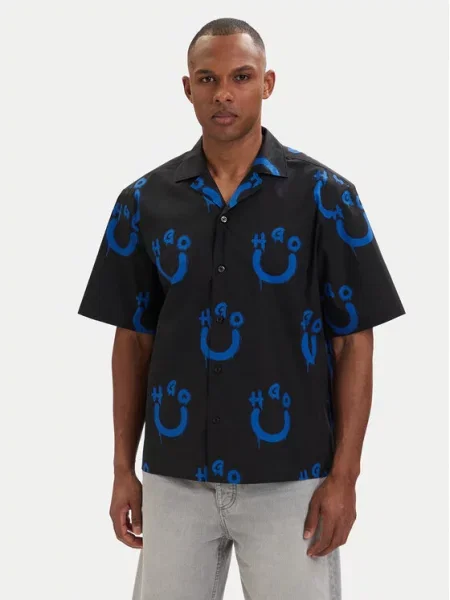 HUGO Cămașă Eligino negru