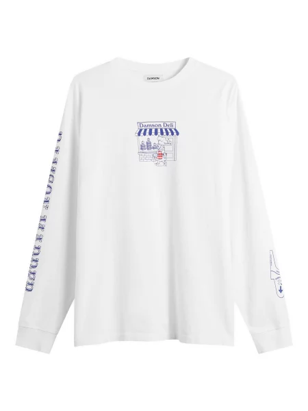 Koszulka Damson Madder z długim rękawem biała