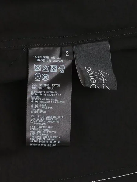 Cămașă Yohji Yamamoto asimetrică negru