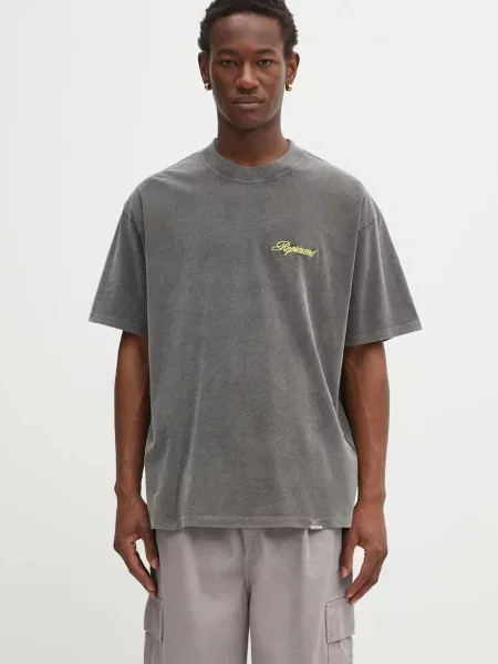 Represent tricou din Script Logo cu imprimeu gri