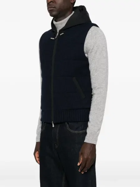 Vestă Gran Sasso cu glugă albastru