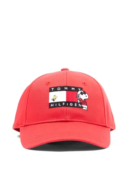 Czapka z daszkiem dziecięca Tommy Hilfiger czerwona