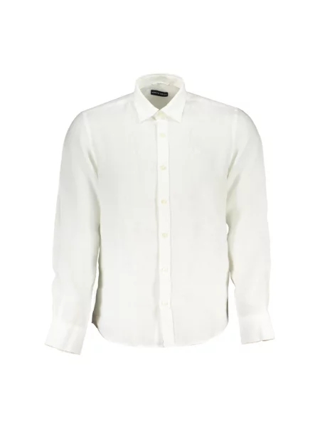 Lniana koszula North Sails z długim rękawem klasyczna biała