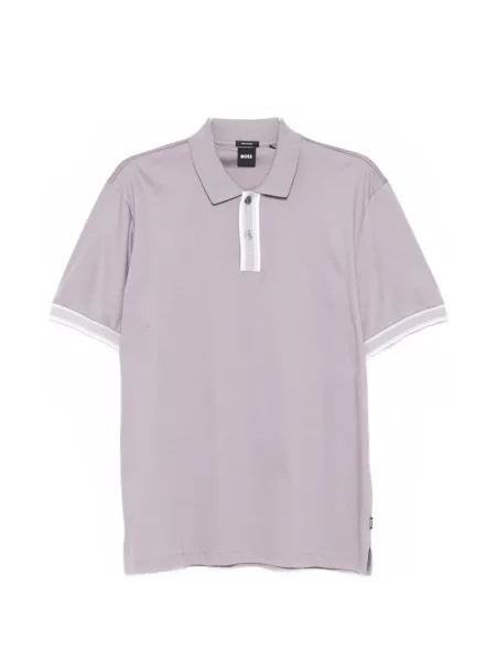 Tricou polo Boss cu dungi violet