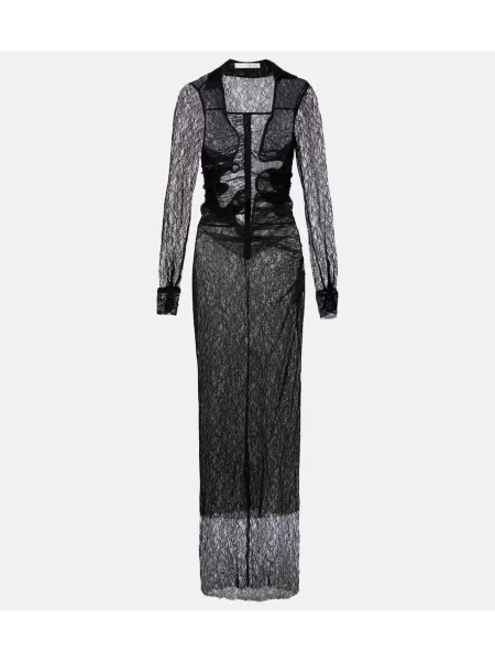 Rochie Christopher Esber transparente din dantelă negru