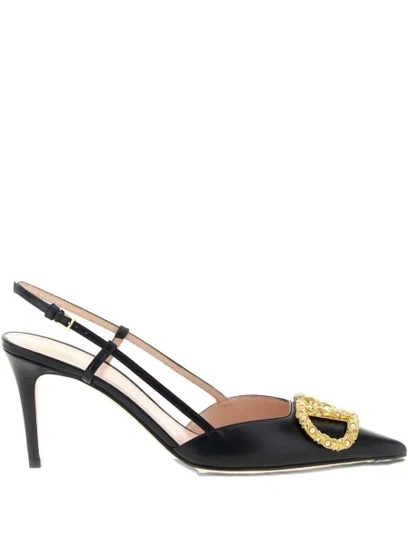 Pantofi cu toc Valentino Garavani slingback negru