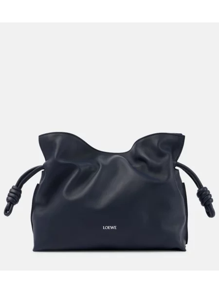 Usnjena pisemska torbica Loewe modra