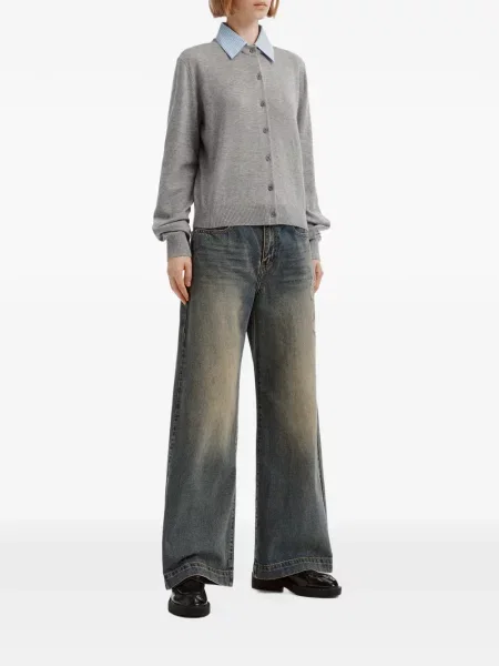 Gulerat cardigan B+ab gri