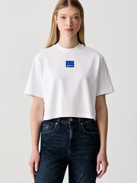 Karl Lagerfeld Jeans tricou pentru femei din alb