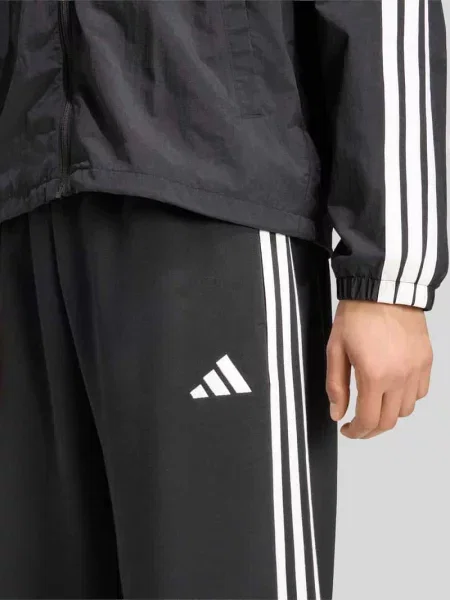 Spodnie dresowe z wysokim stanem z detal z logo Adidas Sportswear czarne