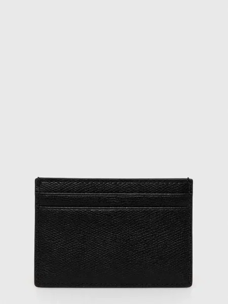 Usnjen etui za kartice Furla črna