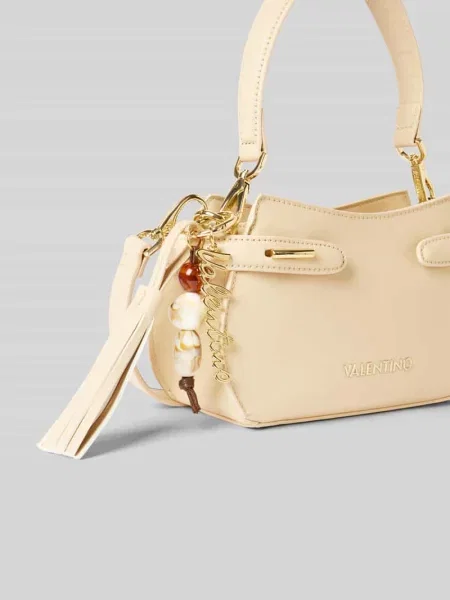 Torba na ramię z detal z logo model NIVALIS RE' Valentino Bags beżowa