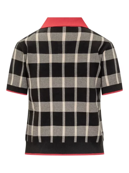 Top Msgm în carouri negru