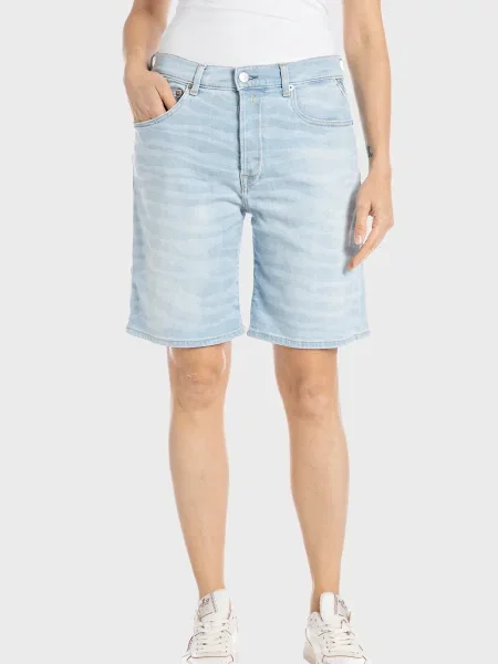 Джинсовые шорты Replay голубые
