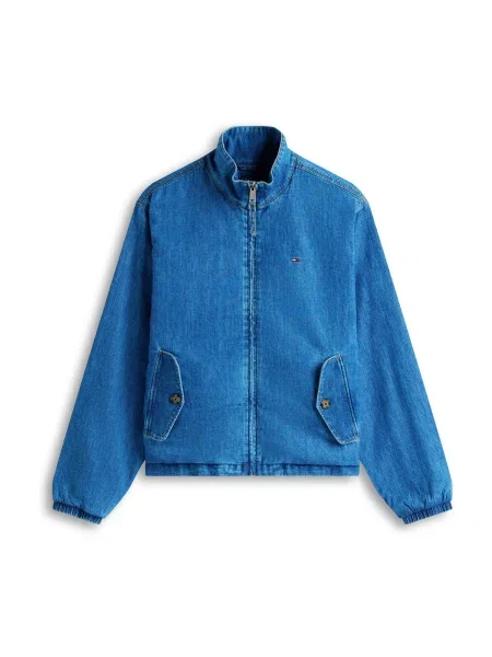 Tommy Jeans Geacă de primăvară-toamnă CHAMBRAY denim albastru