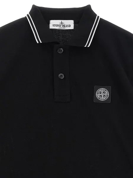 Koszulka polo dziecięca Stone Island czarna