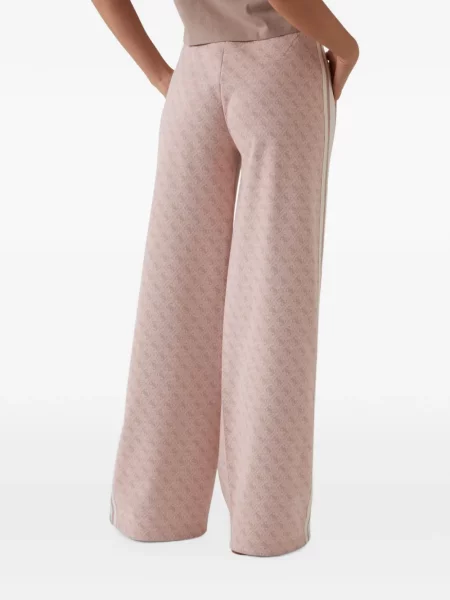 Pantaloni Guess alergare cu autograf roz