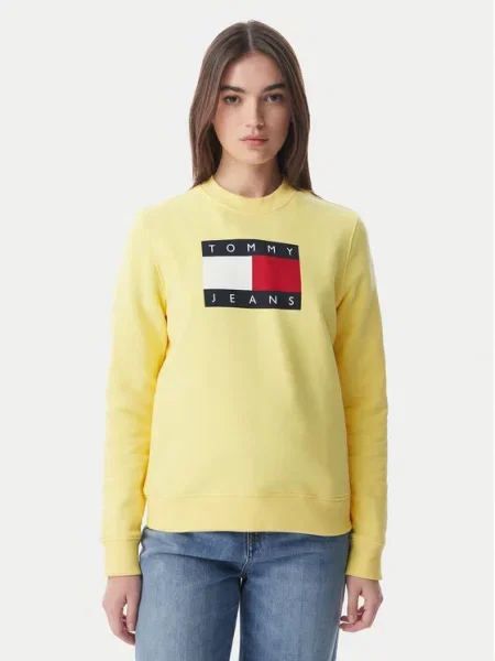 Tommy Jeans Hanorac Flag deschis galben