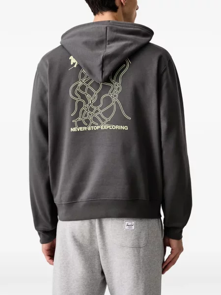 Hoodie The North Face με σχέδιο με κορδόνι γκρι