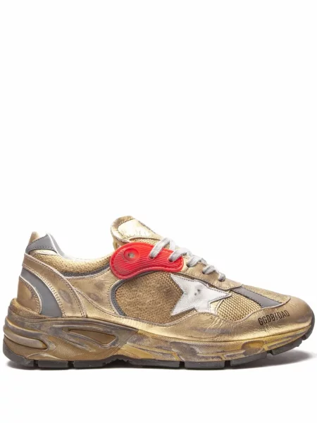 Sneakerși Golden Goose zdrențuiți auriu